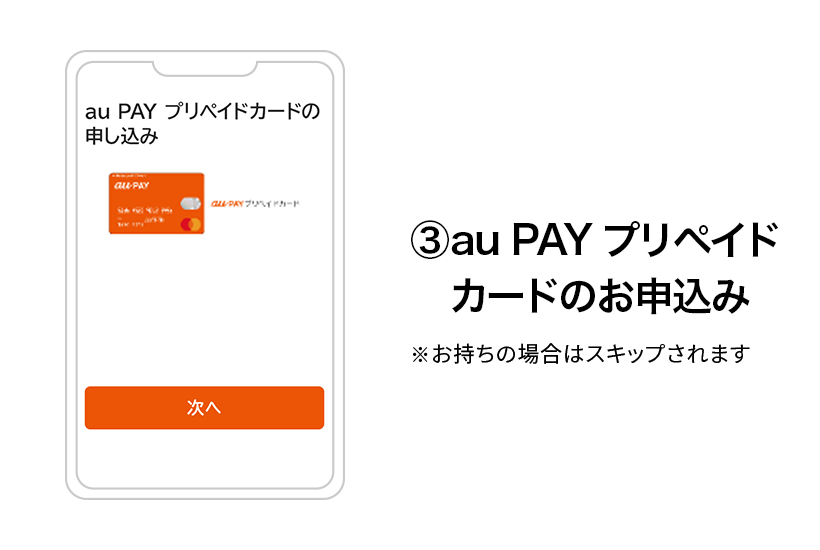 （３）au PAY プリペイドカードのお申込み